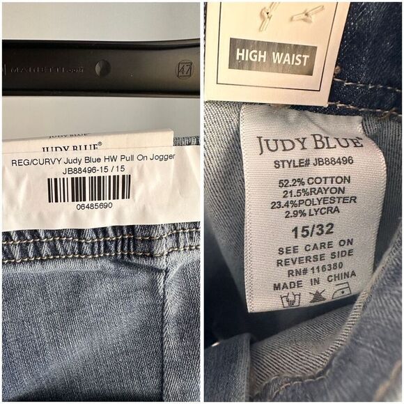 NWT JUDY BLUE CLEARWATER JOGGER HIGH RISE STRAIGHT FIT 15/32 - Picture 2 of 7